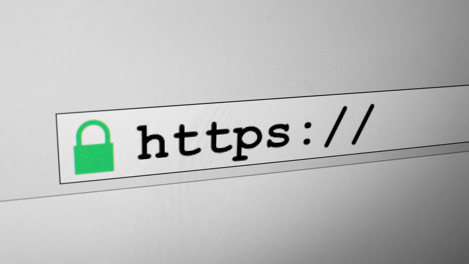 Icono de candado HTTPS en la barra de direcciones de un navegador web, indicando conexion segura