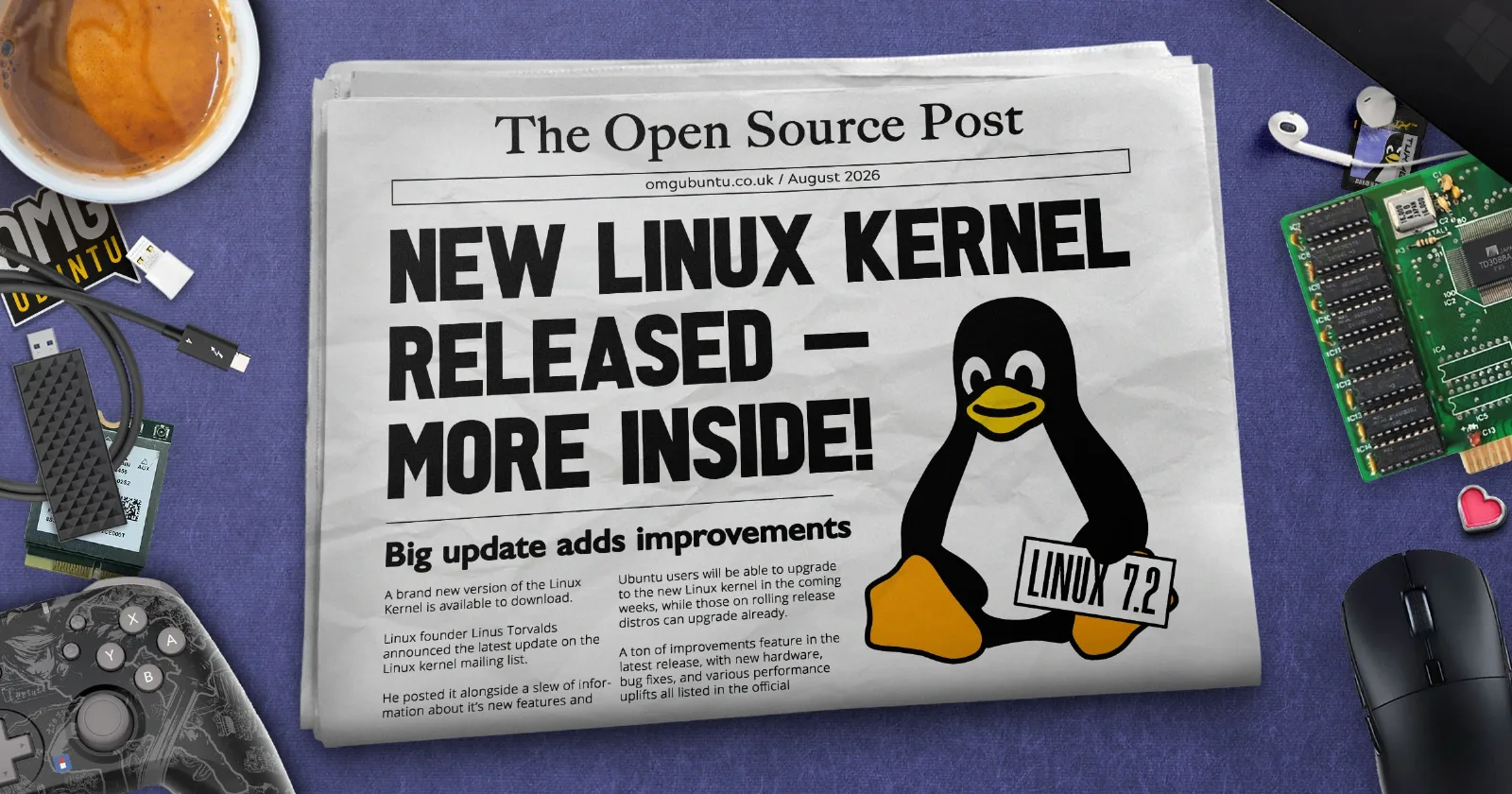 Linux 7.2 llega con planificación cache-aware, ext4 más rápido y mejoras en Btrfs