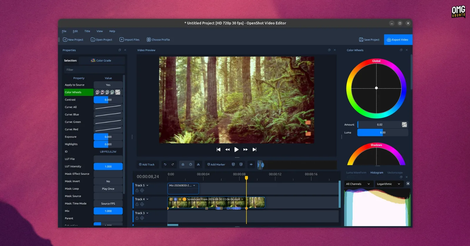 OpenShot 4.0 llega con corrección de color, dock de grabación y soporte para Qt 6