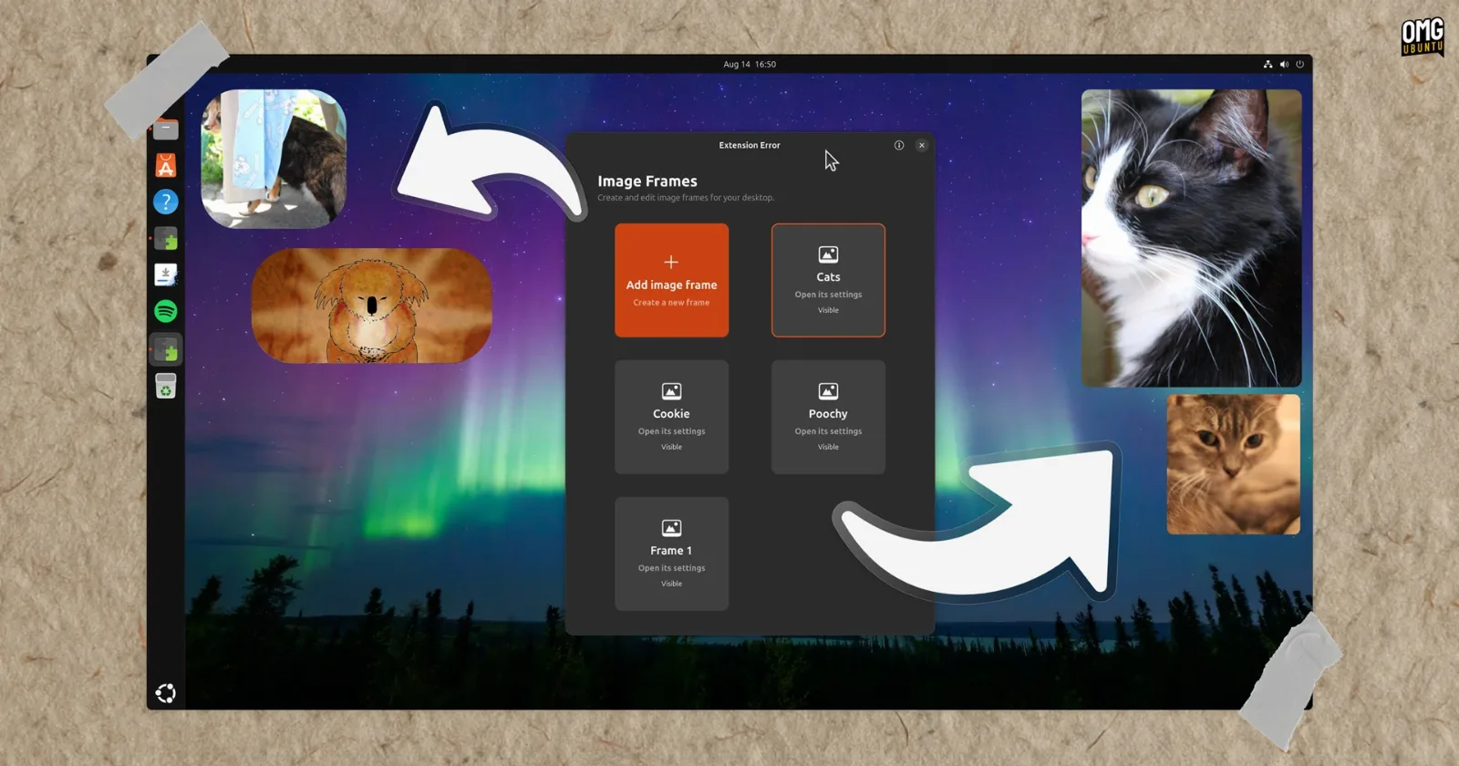 Picture Desktop Widget Remake: agrega varios marcos de fotos a tu escritorio Ubuntu