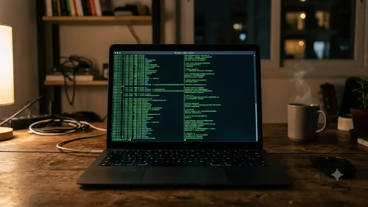 Terminal de comandos con texto verde sobre fondo negro